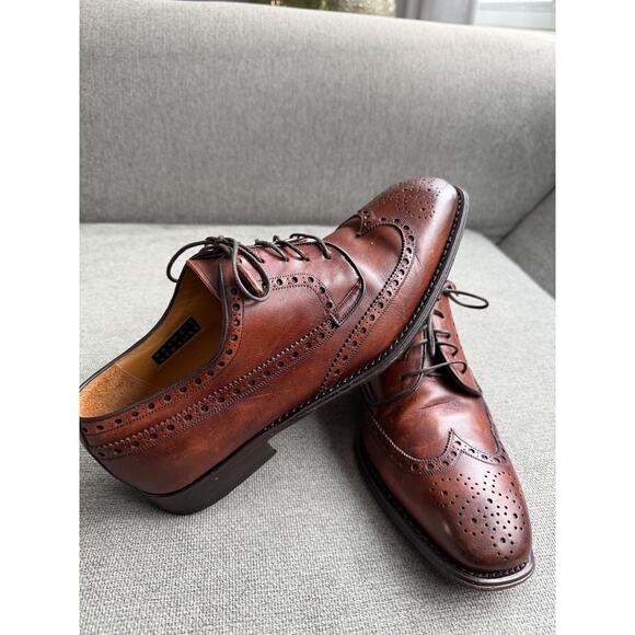 Calzoleria Harris for Barneys Leather Oxford Shoes US 9 Brown main image 11